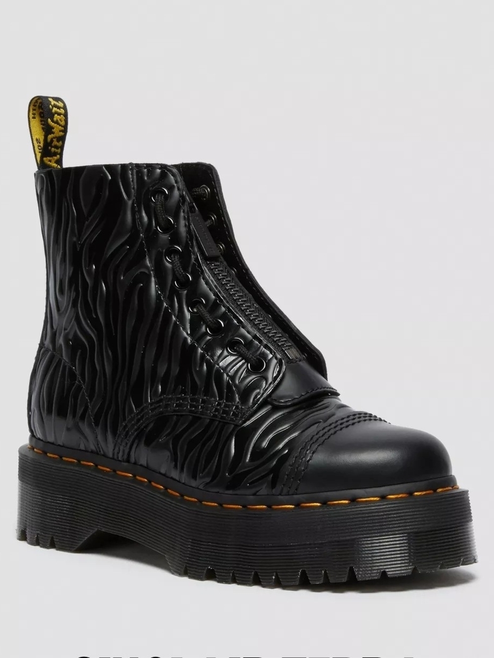 Dr Martins Sinclair Zebra Emboss Leather Boot